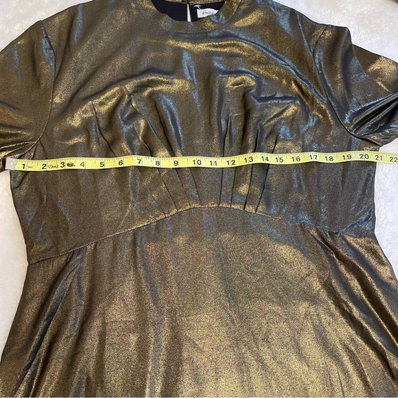 Modcloth Emily and Fin Shake and Shimmer Gold A-Line Dress - Picture 8 of 10